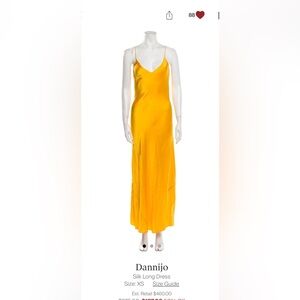 DANNIJO Vibrant Yellow Silk Maxi Dress